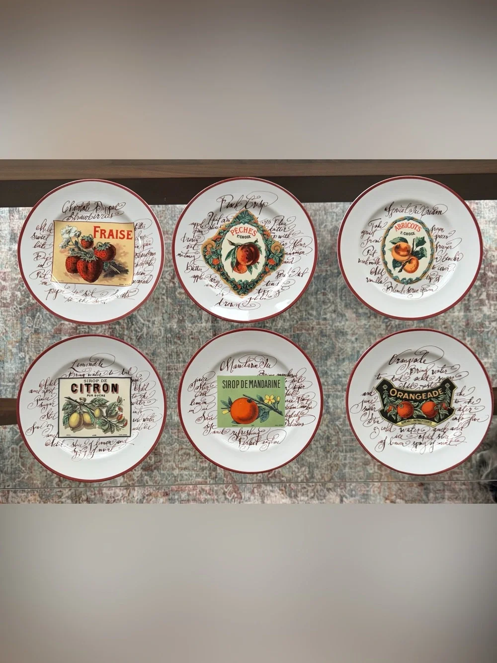Williams-Sonoma Rosanna Harvest Market Dessert Plates – Set of 6 w/ Original Box